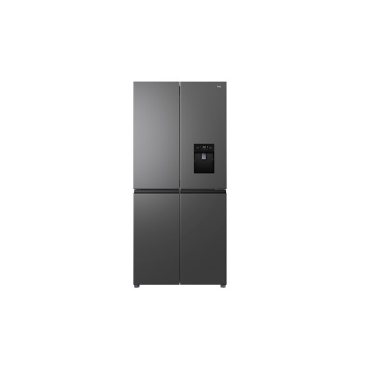 TCL 84cm Four Door American Fridge Freezer with Water Dispenser – Dark Silver