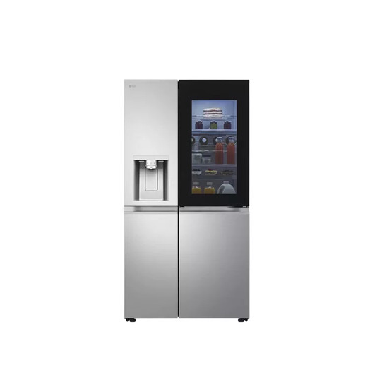 LG InstaView American-Style Non Plumbed Fridge Freezer – Brushed Steel | GSXE91BSAD