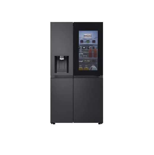 LG 628L InstaView™ Non Plumbed Side-By-Side Refrigerator – Essence Black Steel | GSXE91EVAD.AEVQLGU