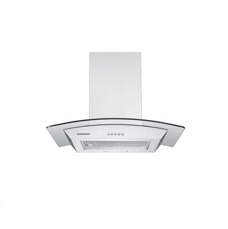 Cata 60cm Curved Glass Chimney Hood – Stainless Steel