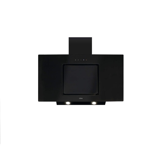 CDA 90cm Angled Chimney Cooker Hood with Touch Controls – Black – EVA90BL