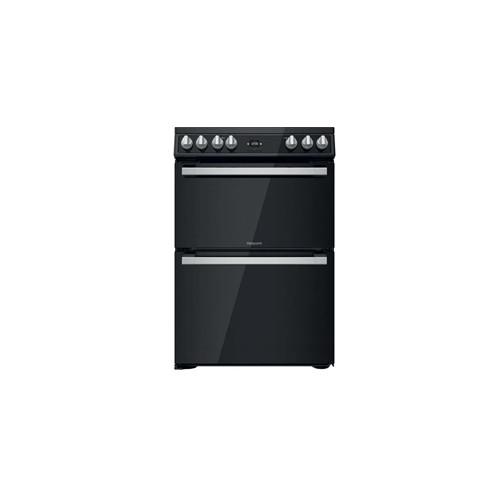 HOTPOINT 60cm Electric Cooker with Ceramic Hob – Black | HDT67V9H2CB/UK
