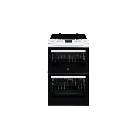 Electrolux 55cm Freestanding Electric Cooker with Ceramic Hob – White | LKR555100W