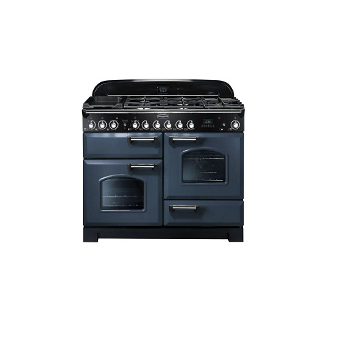 Rangemaster Classic Deluxe 110 Dual Fuel Range Cooker – Stone Blue