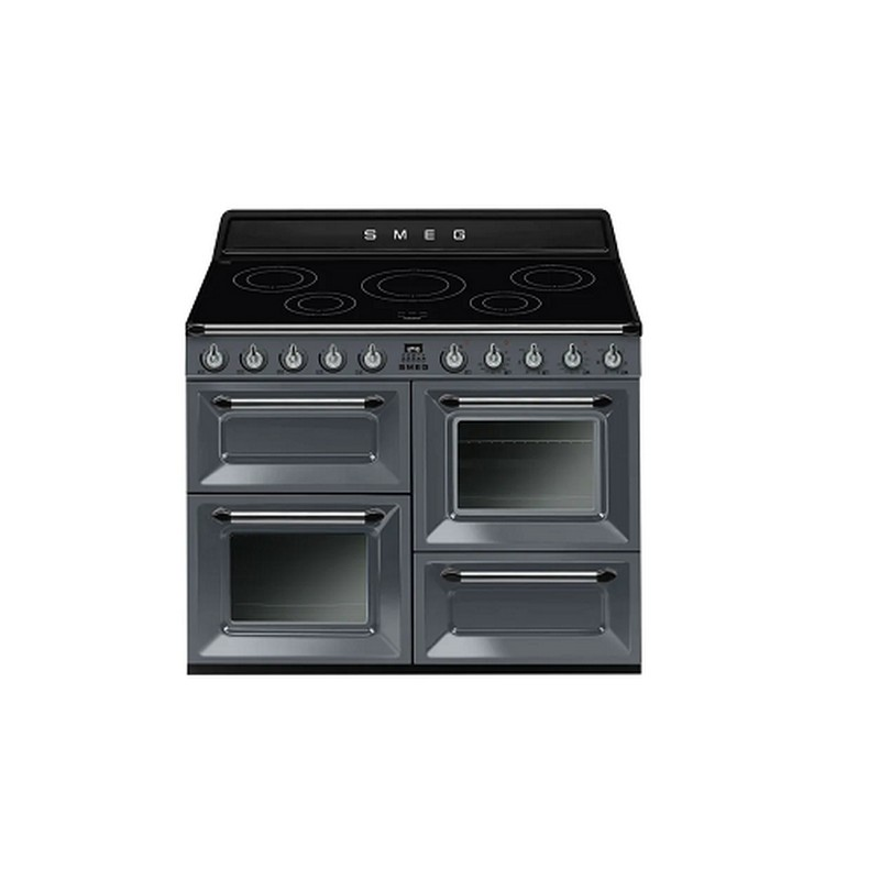 Smeg 110cm Victoria Electric Range Cooker With Induction Hob – Slate Grey