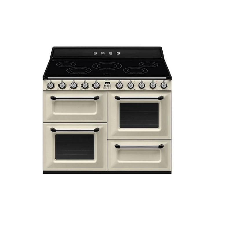 Smeg 110cm Victoria Traditional Electric Induction Range Cooker – Cream