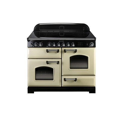 Rangemaster Classic Deluxe Electric Induction 110cm Range Cooker – Cream Chrome