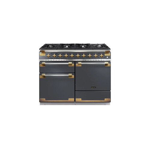 Rangemaster ELS110DFSL/AB Elise 110cm Dual Fuel Range Cooker – Slate/Antique Brass
