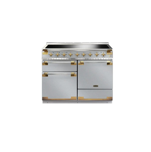 Rangemaster ELS110EISS/AB Elise 110 Induction Range Cooker Stainless Steel With Antique Brass Trim