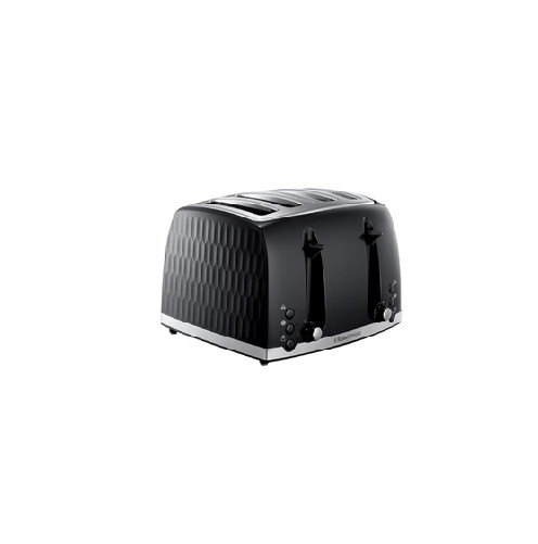 Russell Hobbs Honeycomb 4 Slice Black Toaster 26071