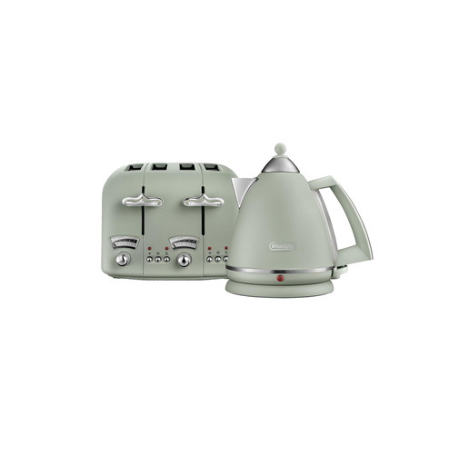 Delonghi Argento Flora Kettle and Toaster Set Green