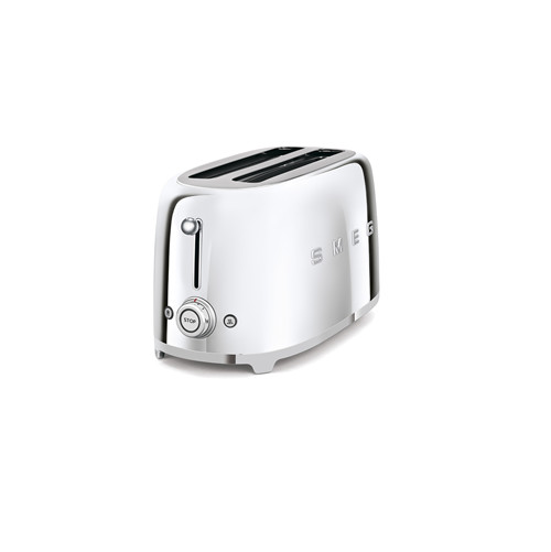 Smeg 50’s Style 4 Slice, 2 Long Slot Toaster – Gloss Steel