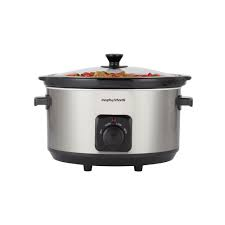 Morphy Richards Brushed Stainless Steel 6.5L Ceramic Slow Cooker