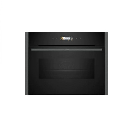 Neff Compact 45cm Ovens with Microwave – Black with Graphite-Grey Trim