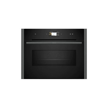 Neff N90 Compact 45cm Ovens with Microwave – Black with Graphite-Grey Trim