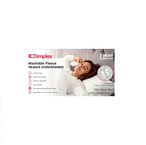 Dimplex King Washable Fleece Heated Underblanket – Dual Control