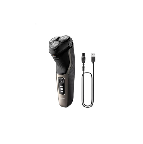 Philips Shaver 3000 Series, Wet & Dry Shaver black/golden