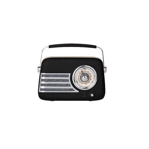 iTek AM/FM Vintage Radio Black