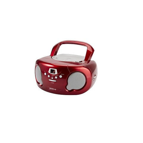 Groov-e Original Boombox Portable CD Player with Radio – Red