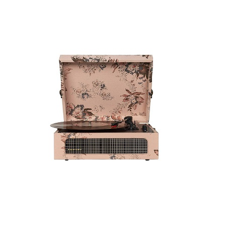 Crosley Voyager Portable Turntable with Built-in Bluetooth Receiver – Floral
