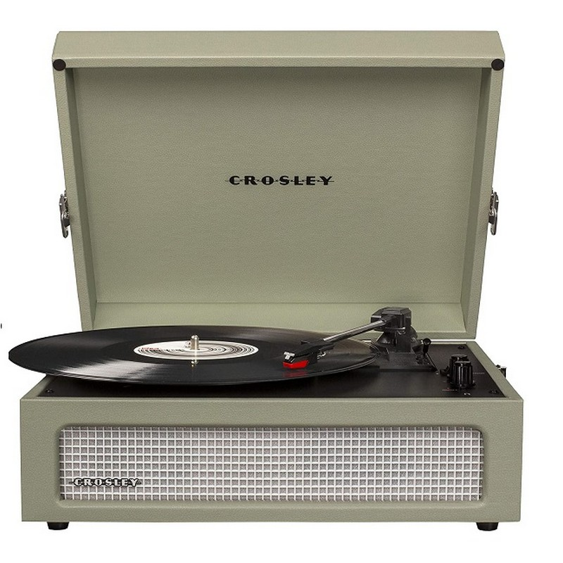 Crosley Voyager Vintage Portable Turntable with Bluetooth Receiver – SAGE/GREEN