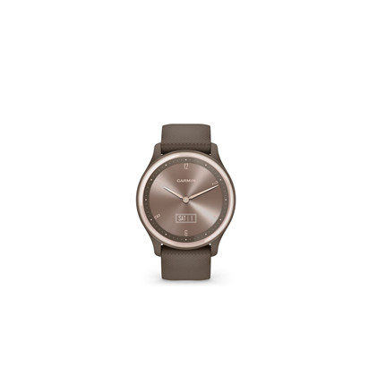 Garmin vívomove Sport Smart Watch With Silicone Band – Cocoa
