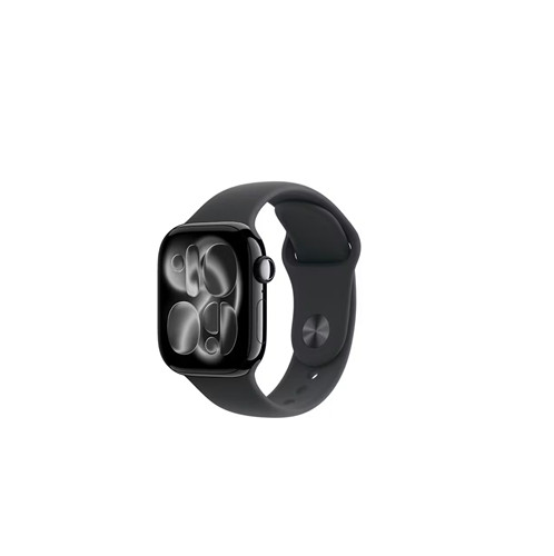 Apple Watch Series 11 46mm – Jet Black Aluminum – Black Sport Band M/L | MEUX4MP/A