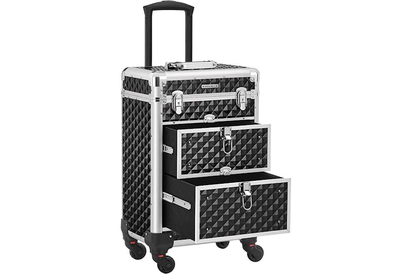 Songmics  JHZ08BK Lockable Makeup Case Rolling Trolley