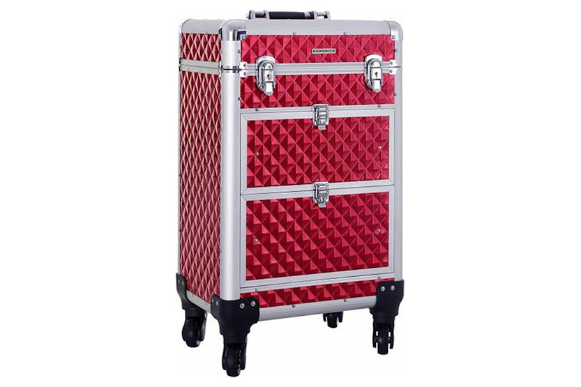 Songmics JHZ08RD Cosmetic Trolley 2 Drawers | Bright Red