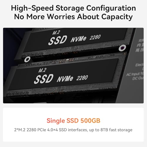 Beelink EQR6 Mini PC, AMD Ryzen 5 6600U(6C/12T up to 4.5Ghz), 32GB LPDDR5 RAM 1TB PCIe4.0 SSD Mini Computer, WiFi6, BT5.2, 4K Dual HDMI, Dual 1000M LAN, USB3, Type-C