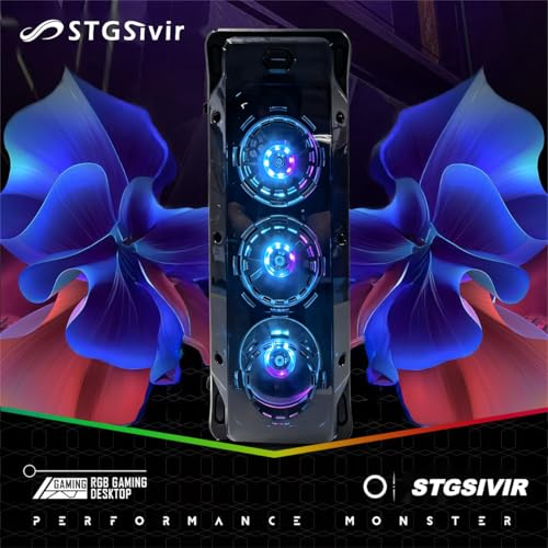STGsivir Gaming PC White,Gaming Computer Desktop Tower,GeForce RTX 2060 Super 8GB GDDR6,Core i7 up to 4.0Ghz,32G DDR4,1T SSD,WIFI 6,BT 5.0,RGB Fan x3,Windows11 PRO