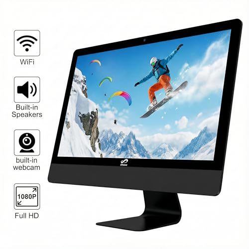 STGsivir All-in-one computer screen 24", Core i7 up to 4.0 GHz, RAM 16 Go, SSD 1 To, WiFi, Bluetooth 5.0, W11P64, Black-for Office - Entertainment