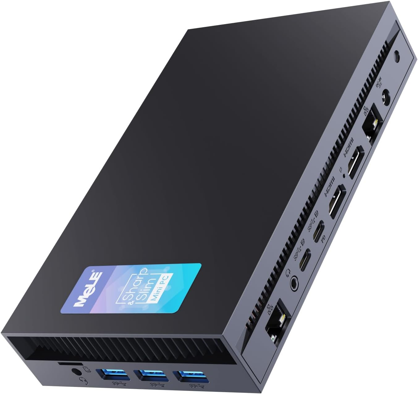MeLE Overclock X5 Mini PC Core i5 12450H 12th 32GB DDR4 512GB PCIe3.0x4 SSD, 2 x HDMI & 2 x Gigabit Ethernet Lan and 1x Full Function USB-C Small Desktop Computer for Office Industrial