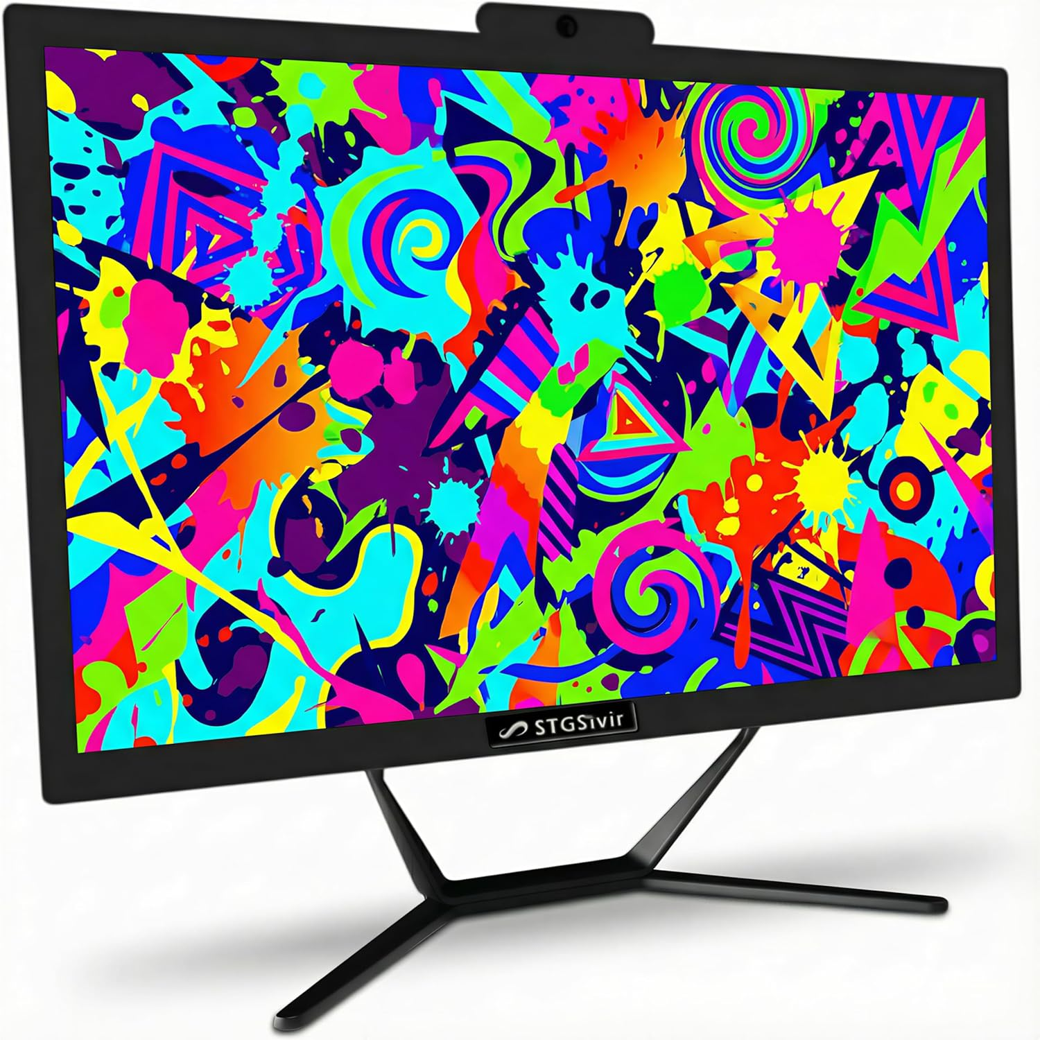 STGsivir All-in-one computer screen 24", Core i5 up to 3.6 GHz, RAM 16 Go, SSD 512 Go, WiFi, Bluetooth 5.0, W11P64, Black-for Office - Entertainment