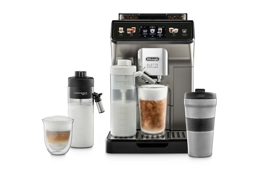 De'Longhi Eletta Explore Fully Automatic Bean-to-Cup Coffee Machine | ECAM450.86.T | Titanium