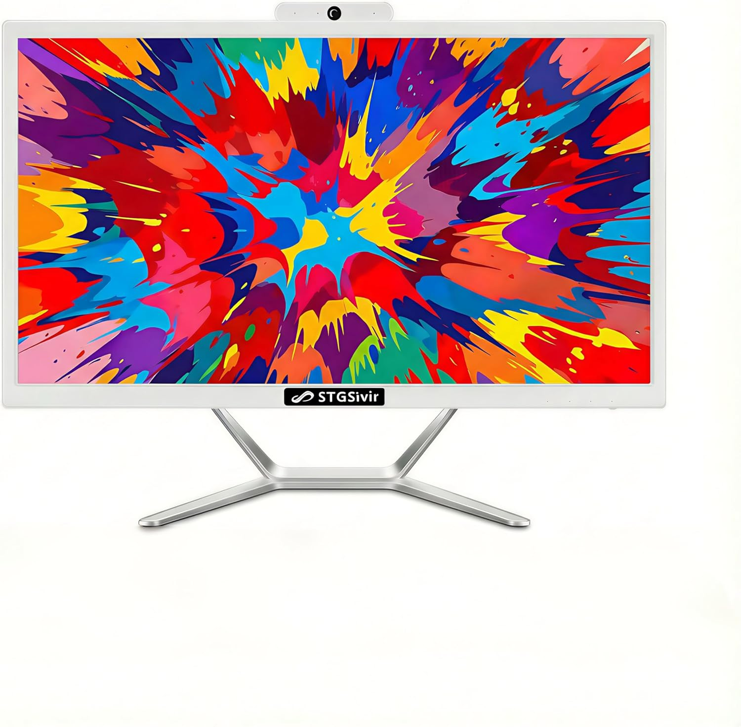 STGsivir All-in-one computer screen 21.5", Core i5 up to 3.6 GHz, RAM 16 Go, SSD 1 To, WiFi, Bluetooth 5.0, W11P64, White-for Office - Entertainment