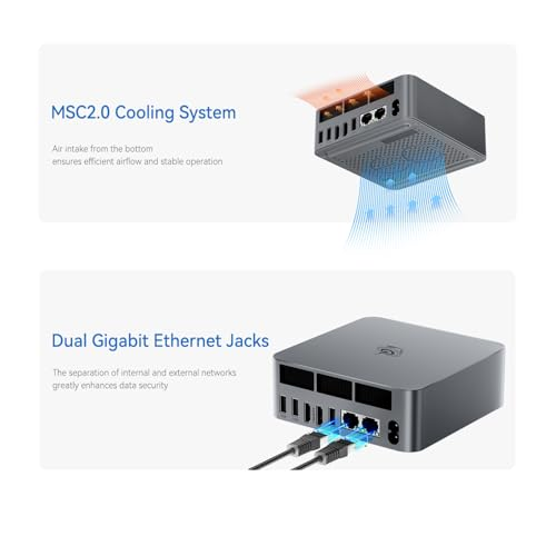 Beelink EQi12 Mini PC, Intel Core i5 1235U (10C/12T, up to 4.4GHz), 32GB DDR4 1TB M.2 PCIe4.0 SSD Mini Computer, 4K Dual Display/HDMI/Type-C/WiFi 6/BT5.2/Dual Gigabit LAN