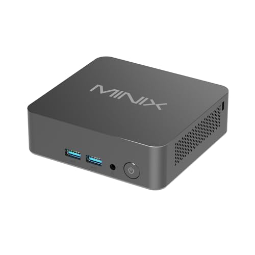 MINIX NUC355 Mini PC, Intel Core 3 N355, 16GB DDR5, 512GB PCIe SSD, Triple 4K Display, WiFi 6, BT5.2, 2.5G LAN, Windows 11 Pro, USB-C/HDMI, for Business, Office, Education & Digital Signage