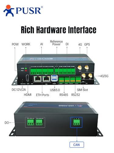 ARM Integrated Industrial Computer with Powerful Processor Linux Open Source and an ARM Architecture Rich Interface USR-EG828 (USR-EG828-CEW(EtherNET+WiFi))