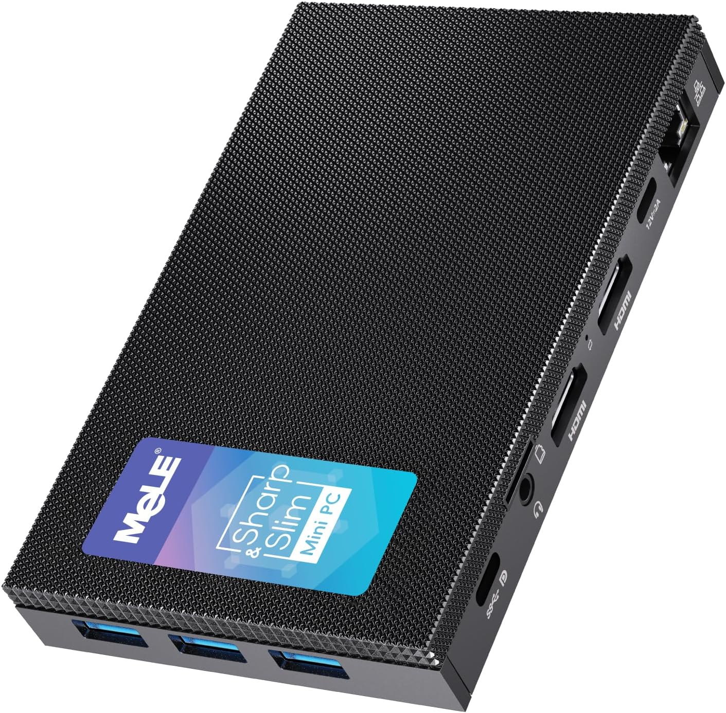 MeLE Quieter3C Fanless Mini PC N5105 8GB 256GB, Ultra Slim Micro Desktop Computer with Full Function USB-C, Gigabit Ethernet,IPXE, PD3.0, Unlock BIOS, VESA Mount Support M.2 NVMe 2280 SSD