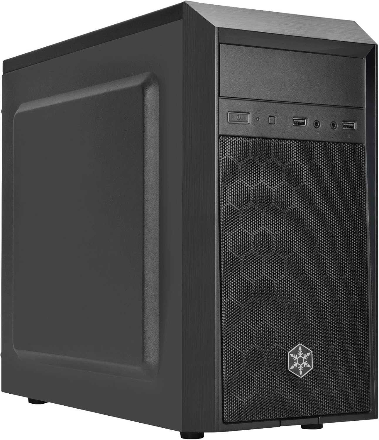 SilverStone Technology SST-PS16B - Precision Mini Tower Micro-ATX Computer Gehäuse, geräuscharm, schwarz