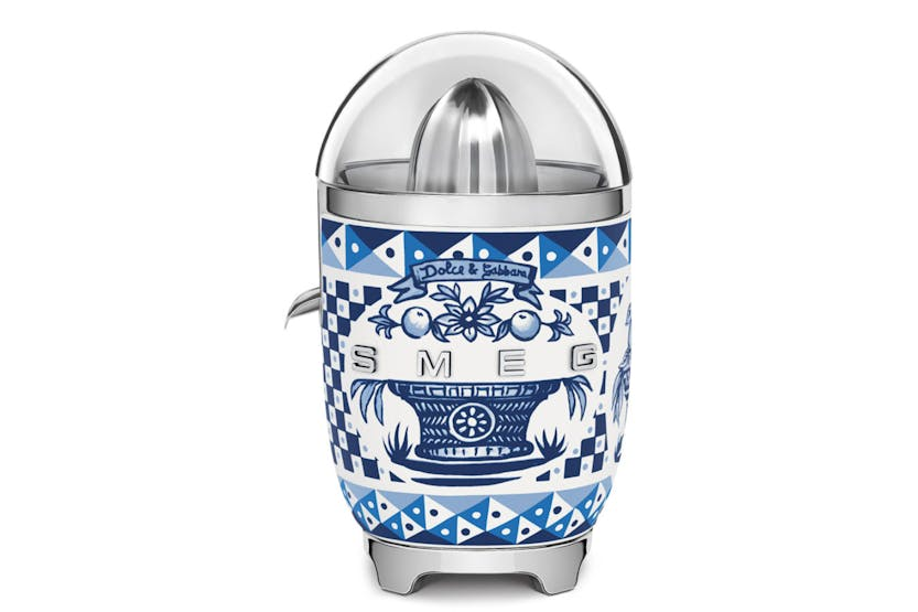 Smeg Dolce and Gabbana Blu Mediterraneo Citrus Juicer | CJF01DGBUK