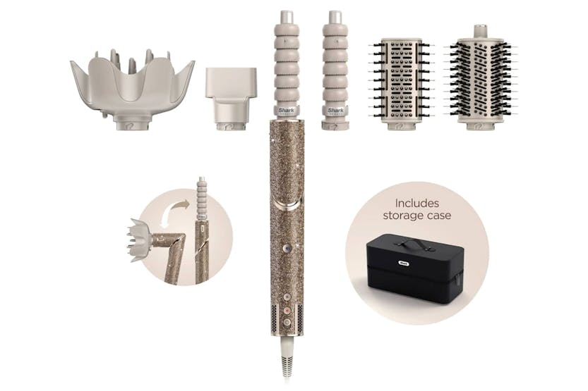 Shark FlexStyle 5-in-1 Air Styler & Hair Dryer Gift Set | HD446JSUK | Champagne Sparkle