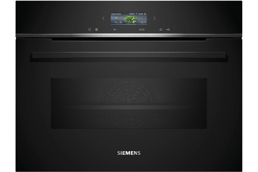 Siemens IQ700 Built-in Compact Oven with Microwave | CM724G1B1B | Black