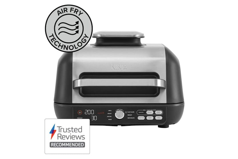 Ninja 3.8L Foodi Max Pro Health Grill, Flat Plate & Air Fryer | AG651UK | Black/Silver