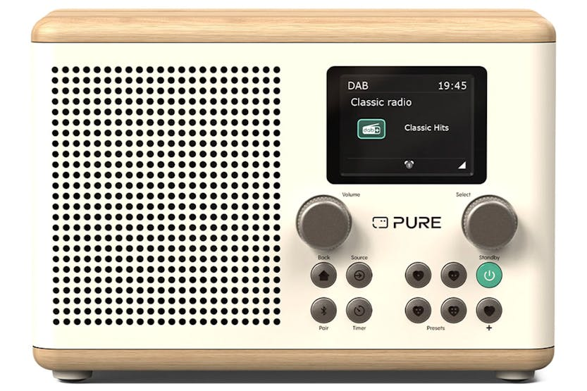 Pure Classic H4 Digital Radio | White/Oak