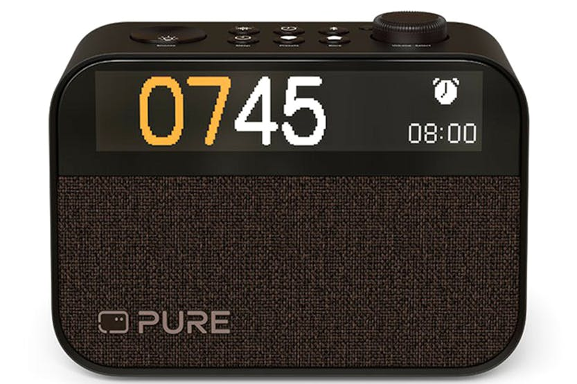 Pure Moment Alarm Clock Radio with Bluetooth | Brown/Black