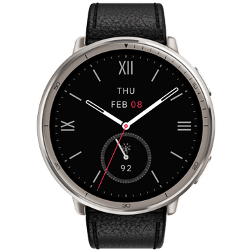 Amazfit Active 2 Round Black (Black Leren Strap)