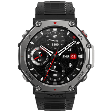 Amazfit T-Rex 3 Grey (Black Silicone  Strap)