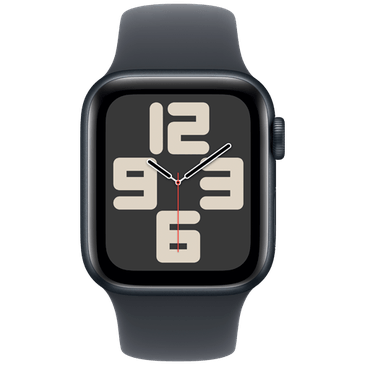 Apple Watch SE 2024 40mm Black (Black Silicone  Strap S/M)